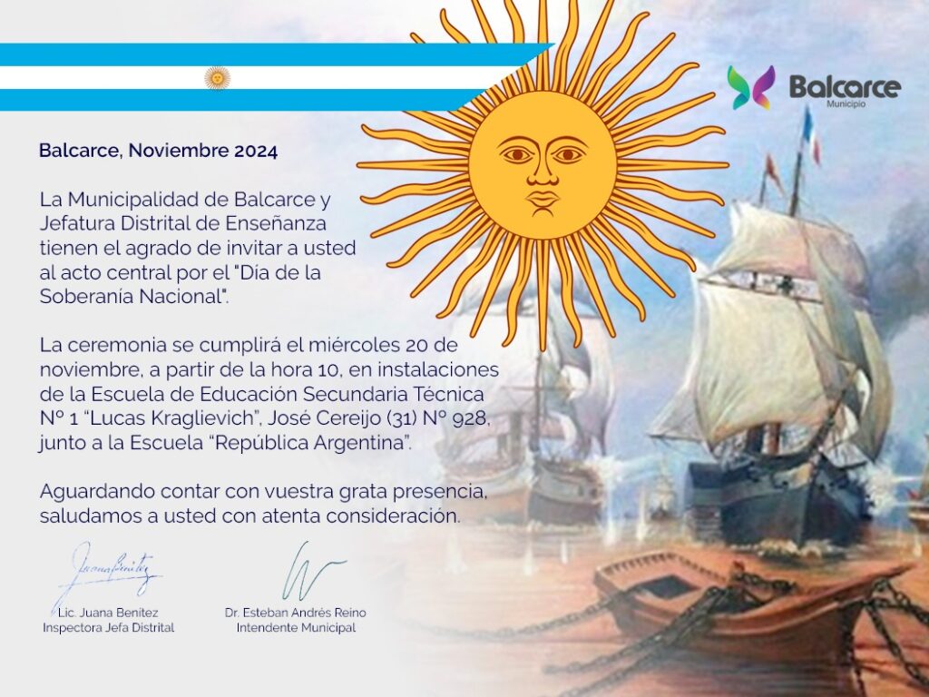 ACTO CENTRAL POR EL “DÍA DE LA SOBERANÍA NACIONAL”