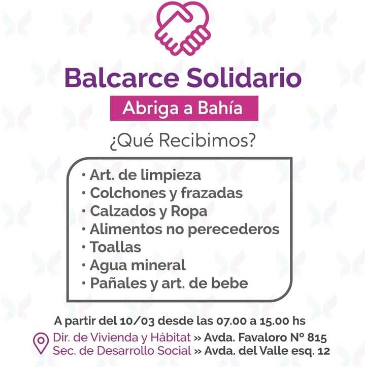 SOLIDARIDAD CON BAHÍA BLANCA