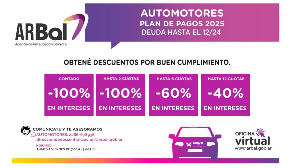 NUEVO PLAN DE PAGOS PATENTE DE AUTOMOTORES