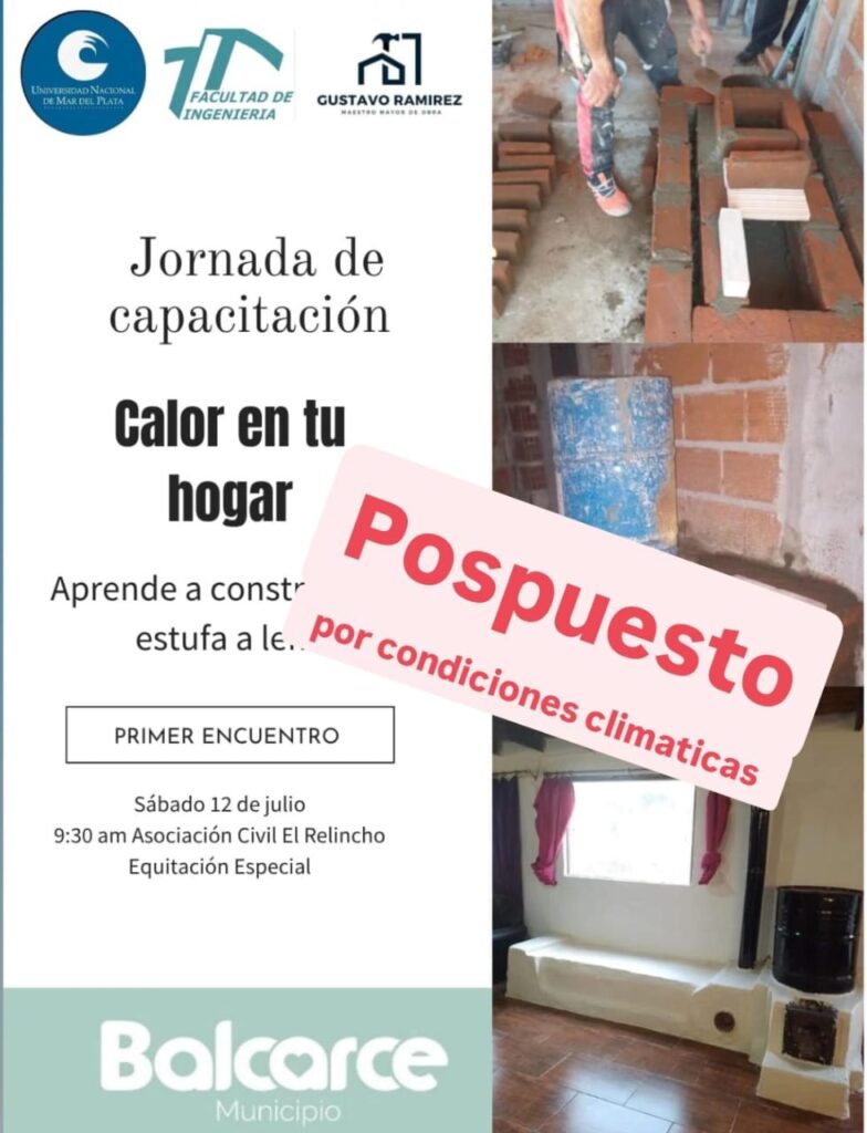 SUSPENSIÓN DE JORNADA DE CAPACITACIÓN POR CONDICIONES CLIMÁTICAS