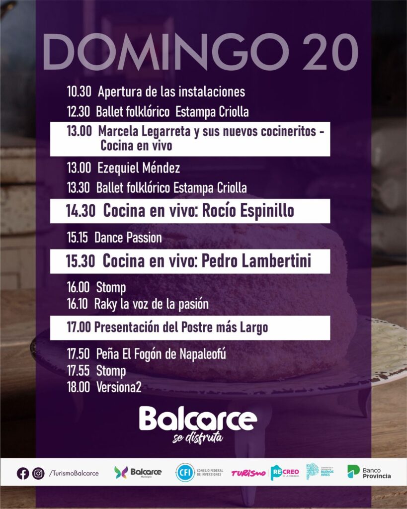 DOMINGO A PURO SABOR Y AMISTAD PARA EL CIERRE DE LA FIESTA NACIONAL DEL POSTRE