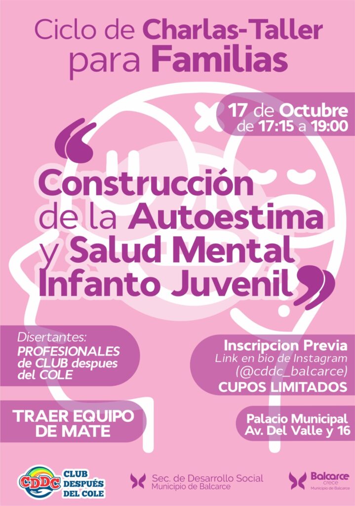 ÚLTIMA CHARLA DEL AÑO: CONSTRUCCIÓN DE LA AUTOESTIMA Y SALUD MENTAL INFANTO JUVENIL