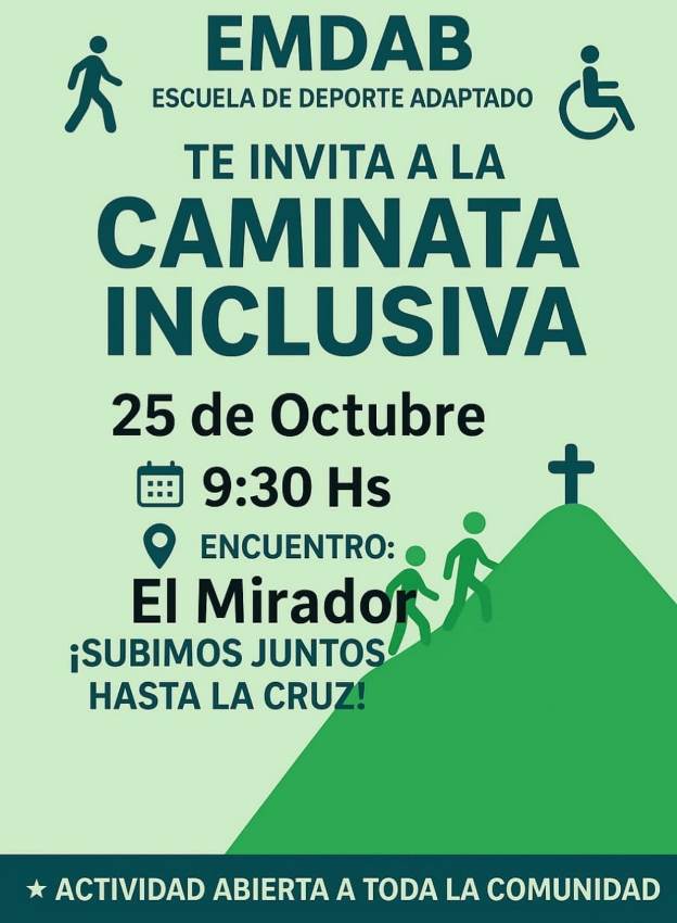 CAMINATA INCLUSIVA HACIA “LA CRUZ” ORGANIZADA POR LA ESCUELA MUNICIPAL DE DEPORTE ADAPTADO