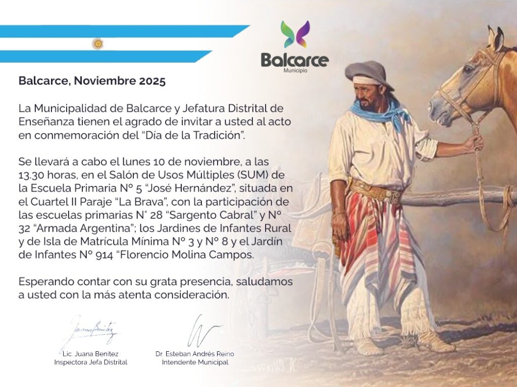 SE CONMEMORARÁ EL “DÍA DE LA TRADICIÓN” EN LA ESCUELA Nº 5 “JOSÉ HERNÁNDEZ”