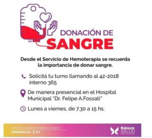 SE NECESITAN DONANTES DE SANGRE