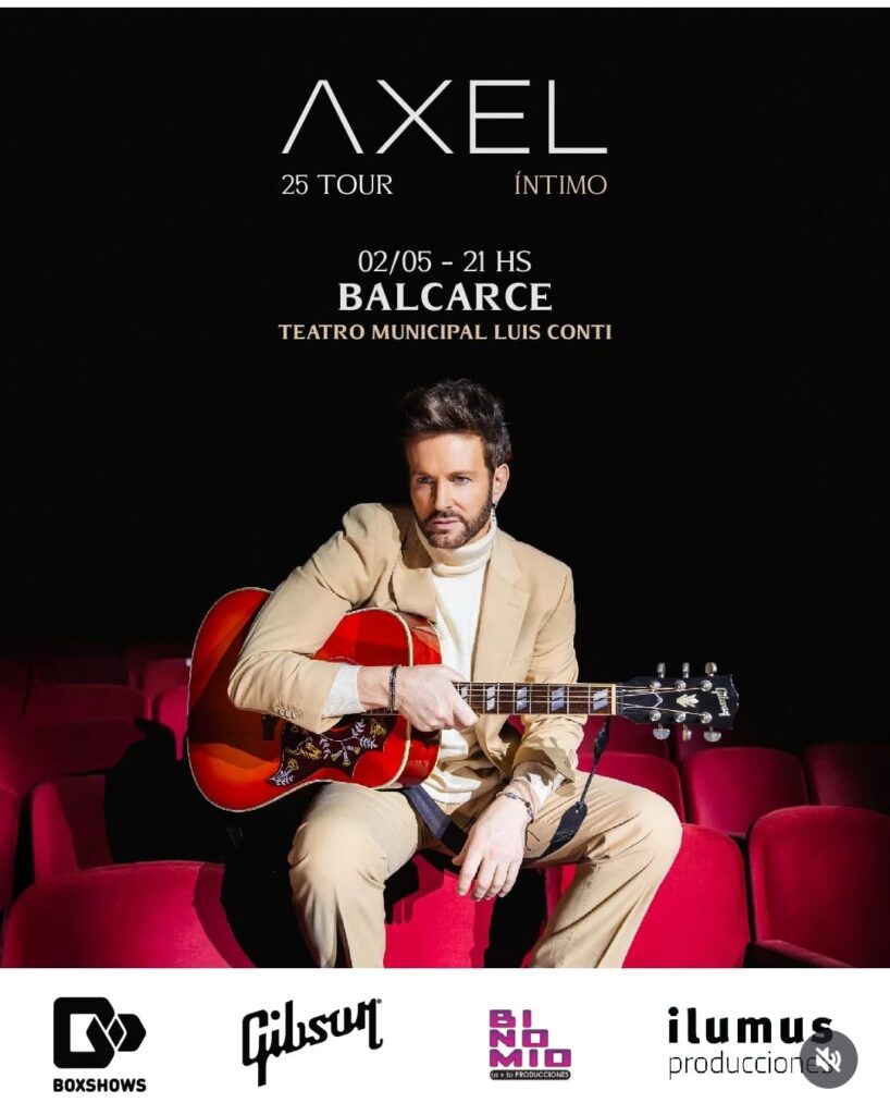 AXEL SE PRESENTA EL SÁBADO EN EL TEATRO