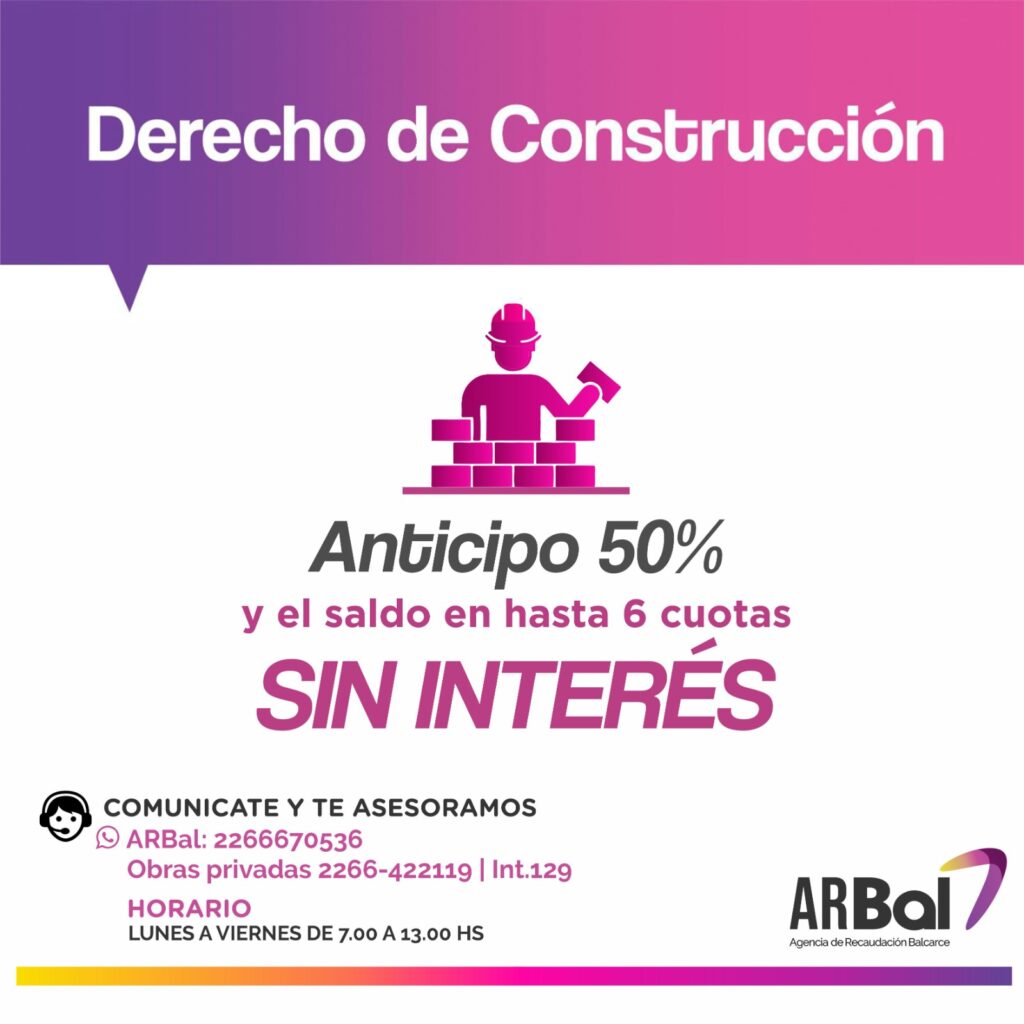 ARBAL FACILITA LA REGULARIZACIÓN DE DERECHOS DE CONSTRUCCIÓN CON FINANCIACIÓN SIN INTERÉS