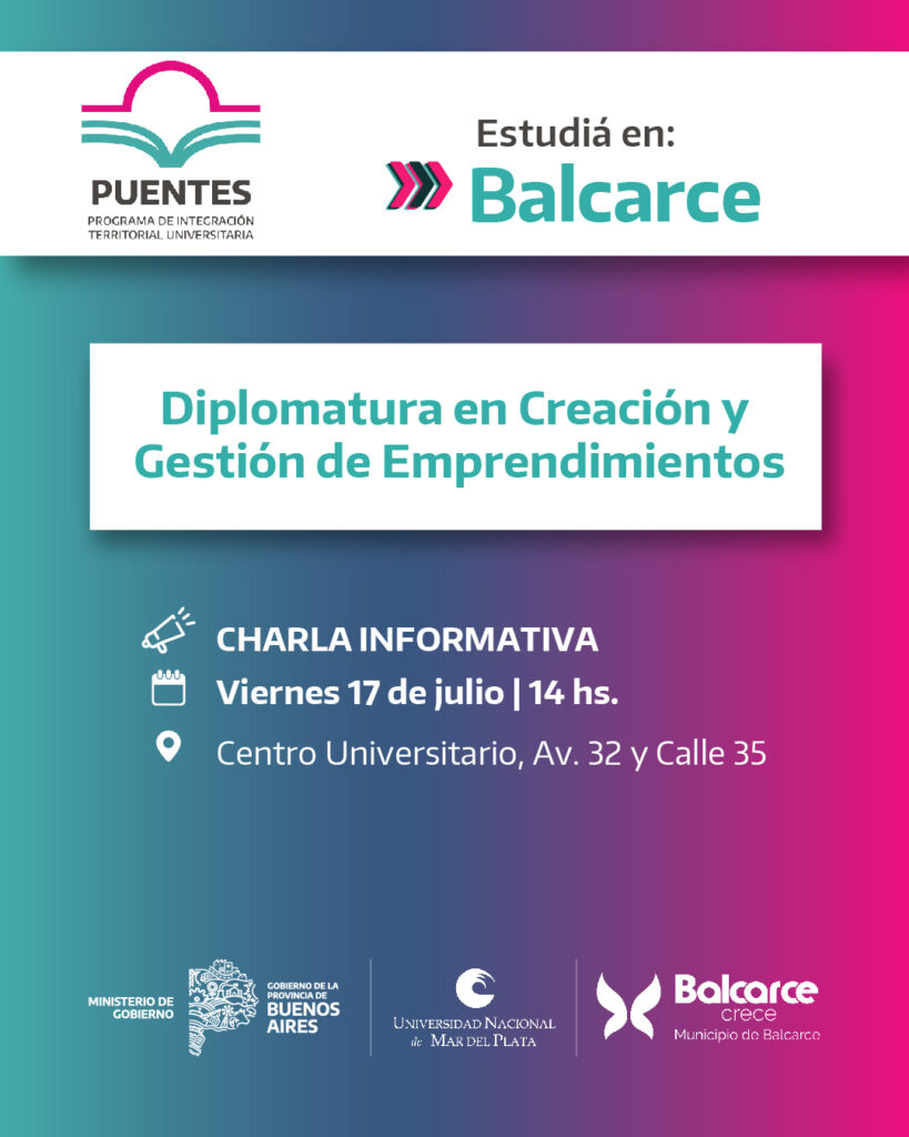 ABREN LA INSCRIPCIÓN PARA LA DIPLOMATURA EN CREACIÓN Y GESTIÓN DE EMPRENDIMIENTOS