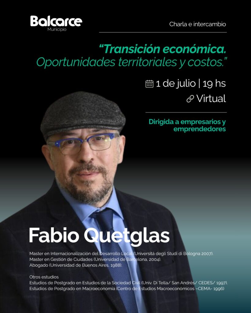 CHARLA SOBRE TRANSICIÓN ECONÓMICA Y DESARROLLO TERRITORIAL