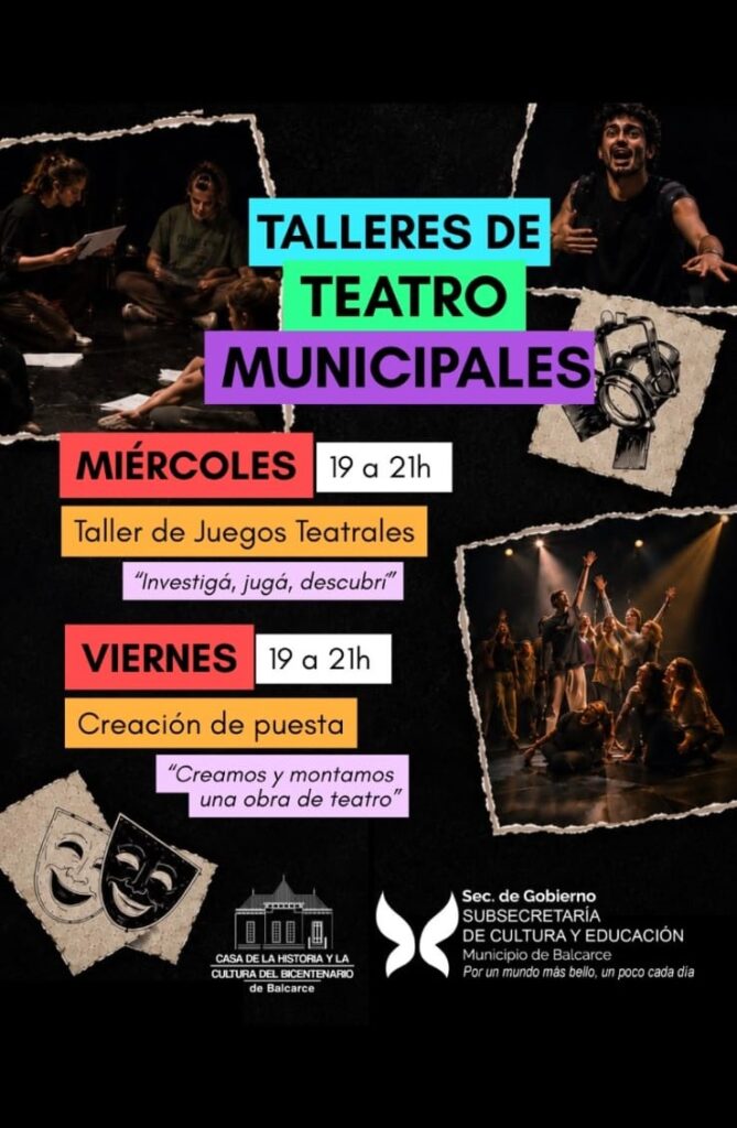TALLER DE TEATRO PARA ADULTOS COMIENZA EL MIÉRCOLES 12